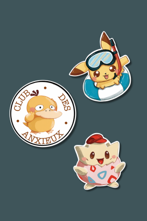 Pokemon - Lot de 3 Stickers