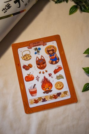 Planche d'autocollant - Automne